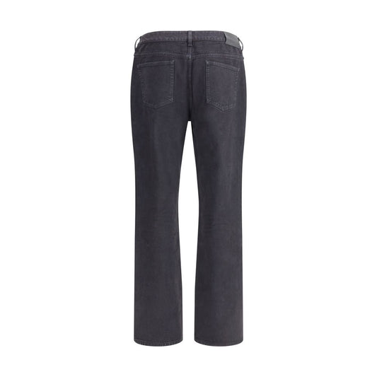 Saint Laurent Schwarze Baumwoll-Jeans mit geradem Bein