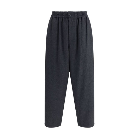 Giorgio Armani Gray Fleece Wool Casual Pants