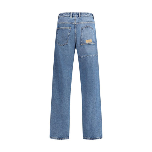 MM6 Blue Cotton Straight-Leg Jeans