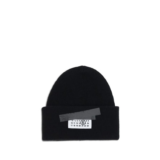 MM6 Black Wool Beanie
