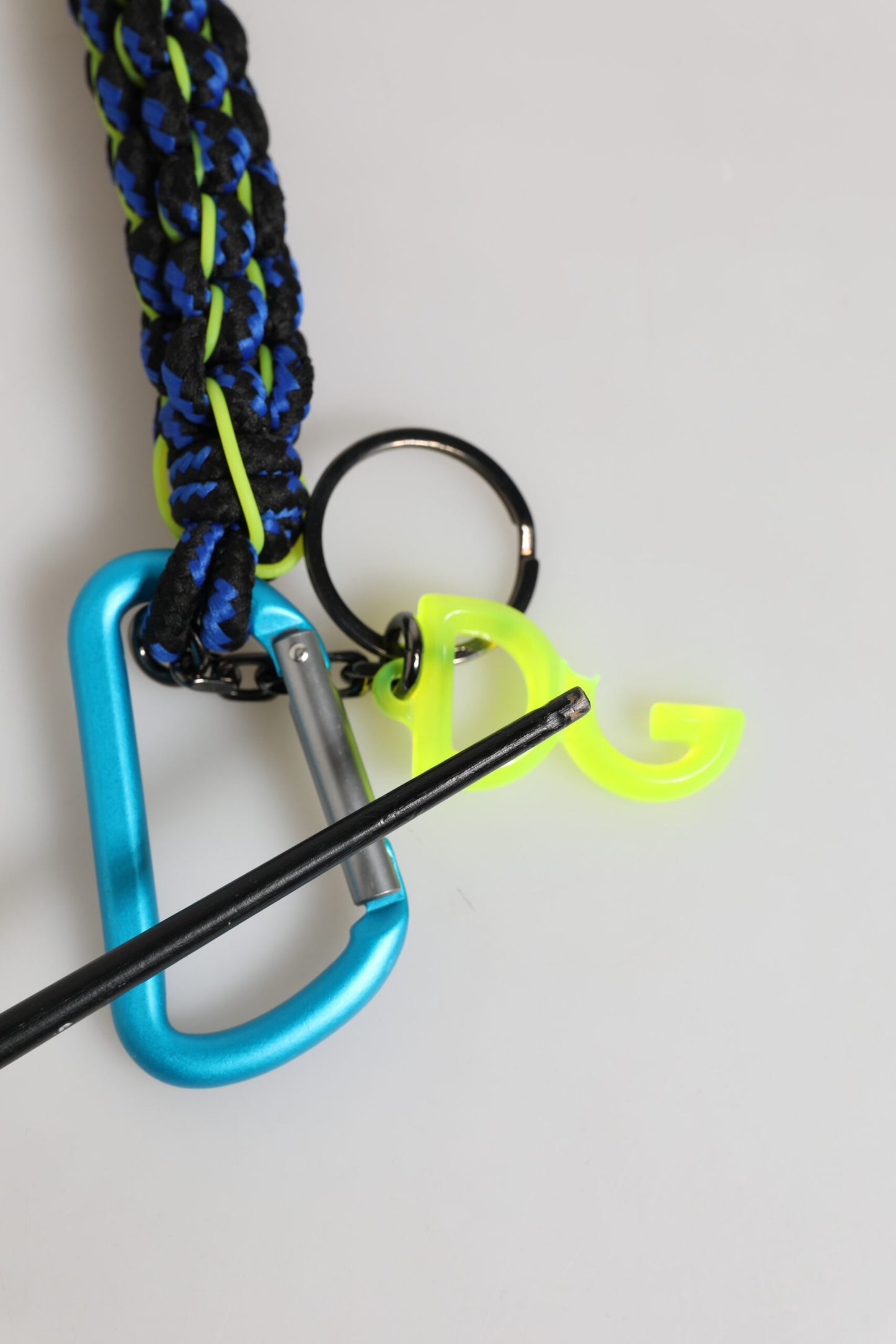 Dolce &amp; Gabbana Mehrfarbiger Schlüsselanhänger mit DG-Logo aus Polyesterband