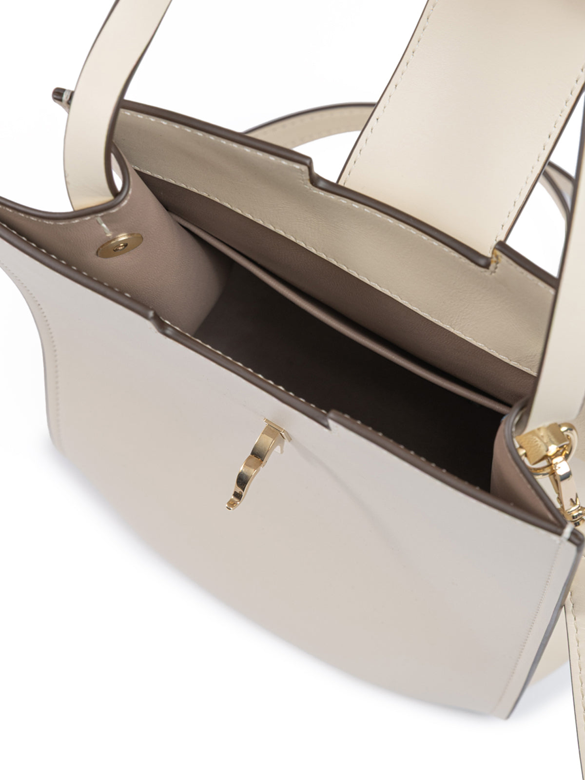 Giada Schultertasche aus weißem Leder