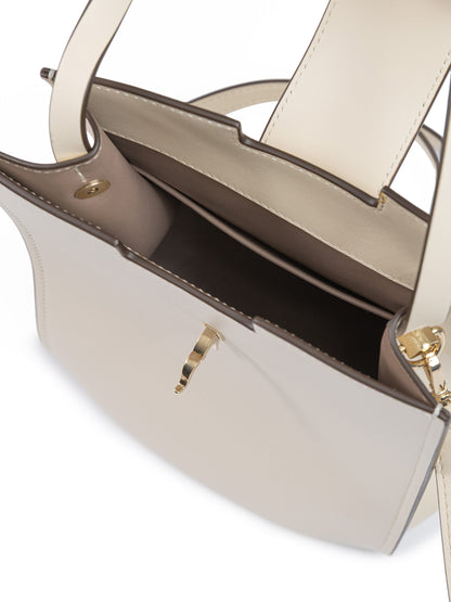 Giada Schultertasche aus weißem Leder