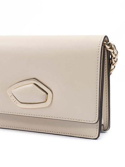 Giada Beige Leder Clutch
