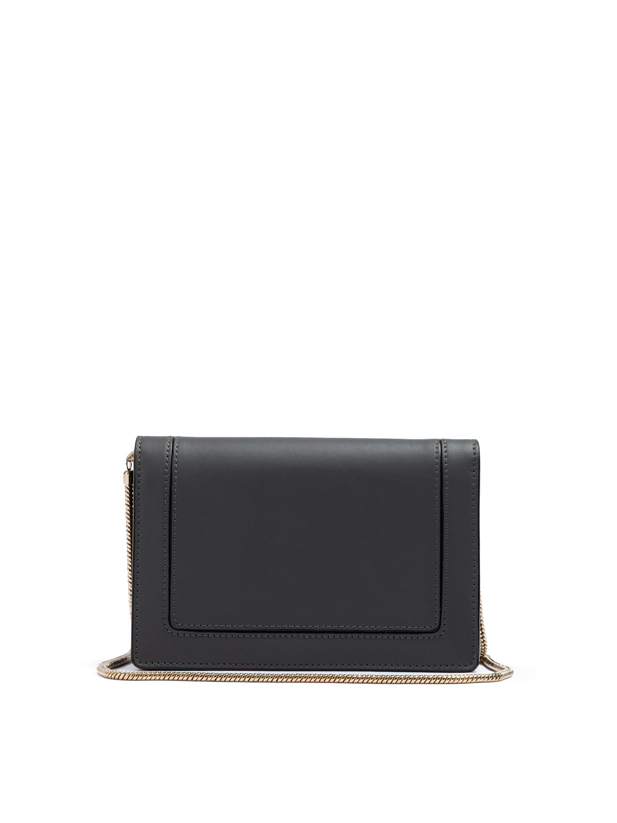 Clutch Giada aus dunkelgrauem Leder