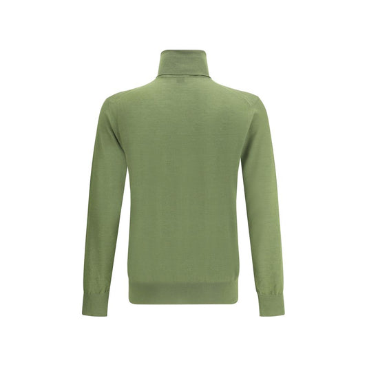 Grüner Woll-Rollkragenpullover von Saint Laurent