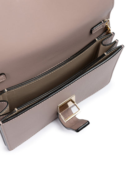 Giada Puderrosa Leder Clutch