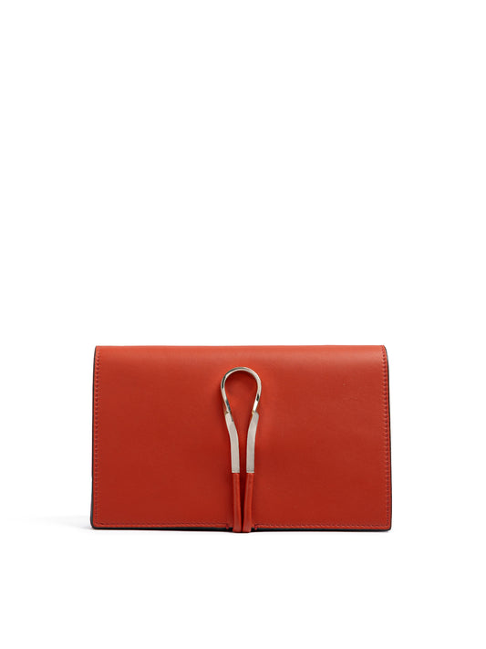 Giada Clutch aus rotem Leder