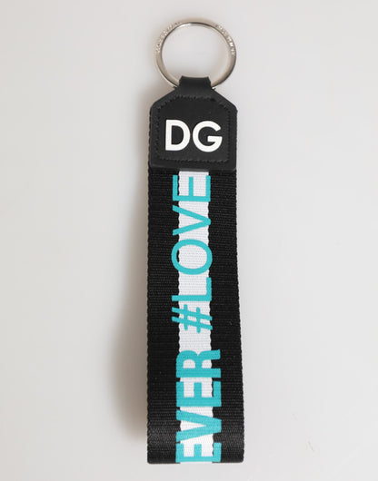 Dolce &amp; Gabbana Schlüsselanhänger mit mehrfarbigem Logo aus Polyester und Messing