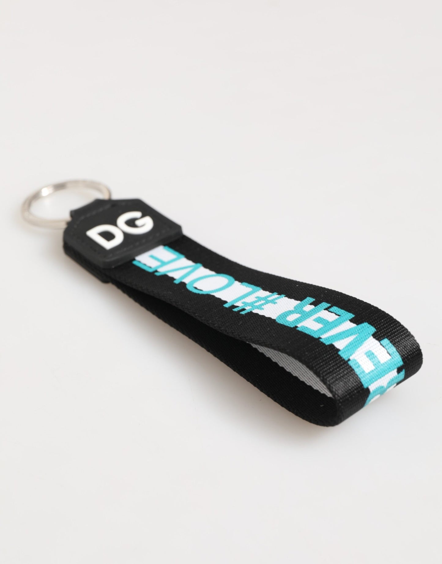 Dolce &amp; Gabbana Schlüsselanhänger mit mehrfarbigem Logo aus Polyester und Messing
