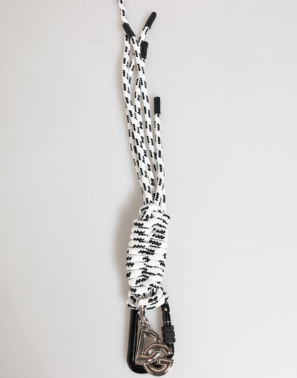 Dolce &amp; Gabbana Mehrfarbiger Schlüsselanhänger mit DG-Logo aus Polyesterband