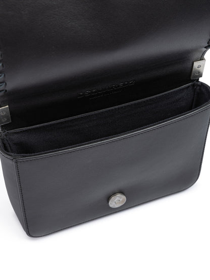 Dsquared² Black Leather Crossbody Bag