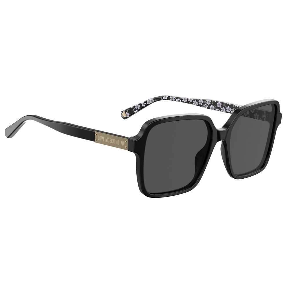 Love Moschino – Schwarze Acetat-Sonnenbrille