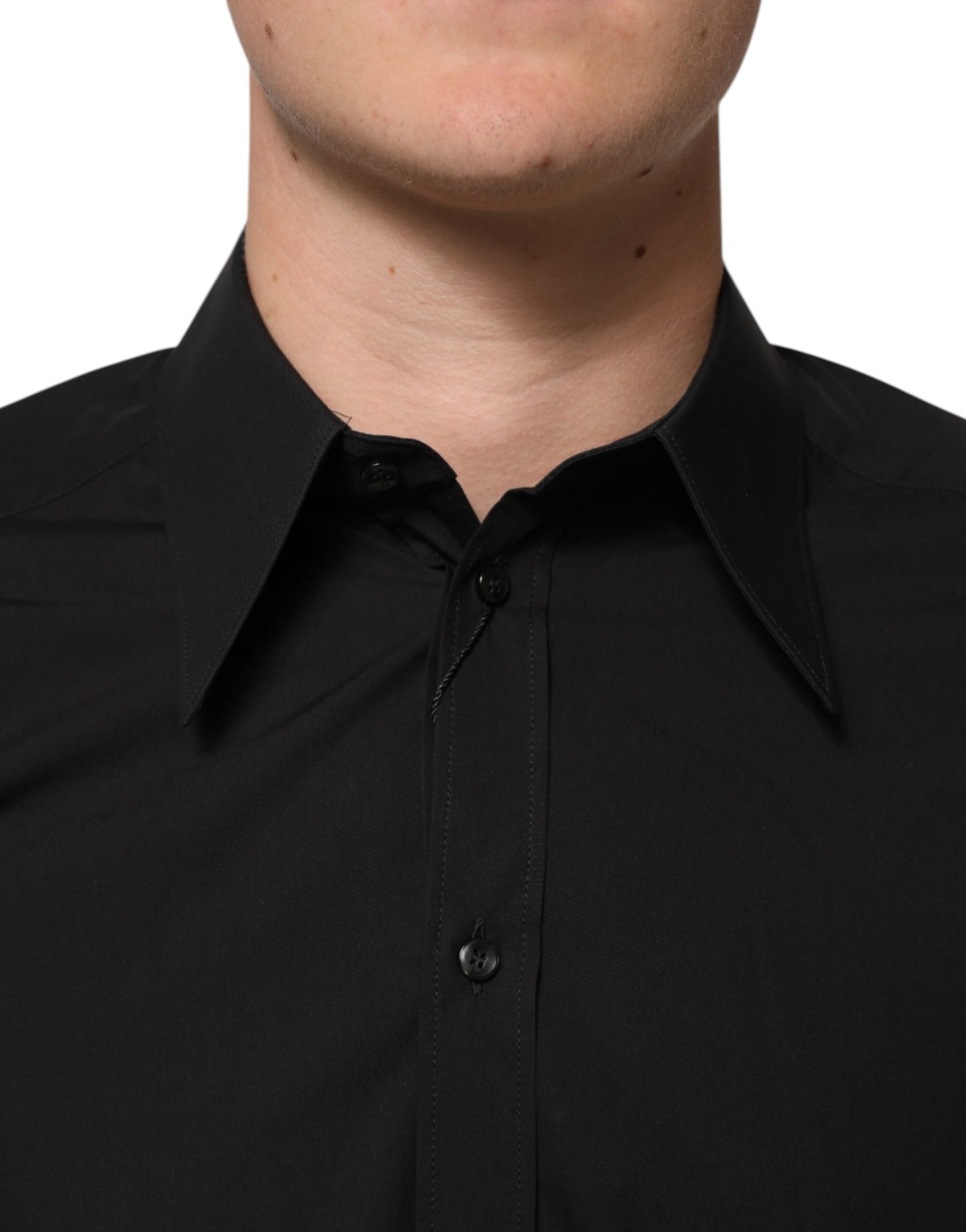 Dolce &amp; Gabbana – Schwarzes MARTINI Slim Fit-Hemd für formelle Herren