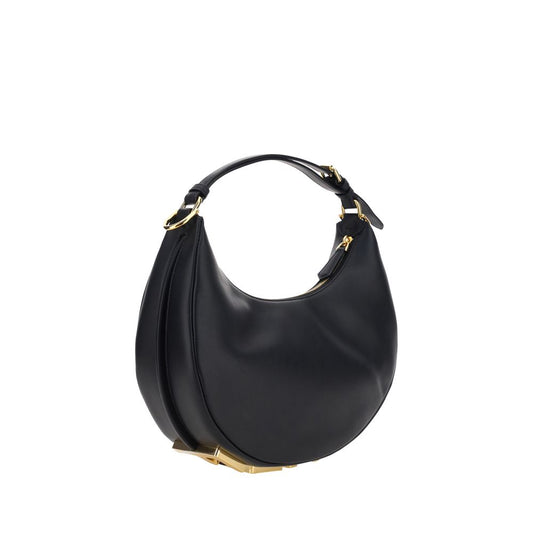 Fendi Schultertasche aus schwarzem Kalbsleder (Bos Taurus)