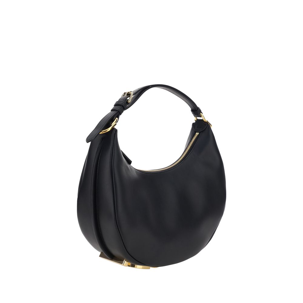 Fendi Schultertasche aus schwarzem Kalbsleder (Bos Taurus)
