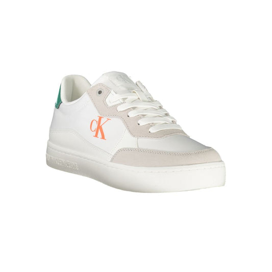 Calvin Klein Herren-Sneaker aus weißem Leder