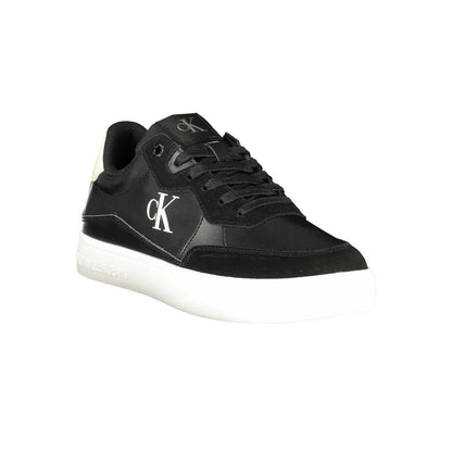 Calvin Klein Herren-Sneaker aus schwarzem Leder