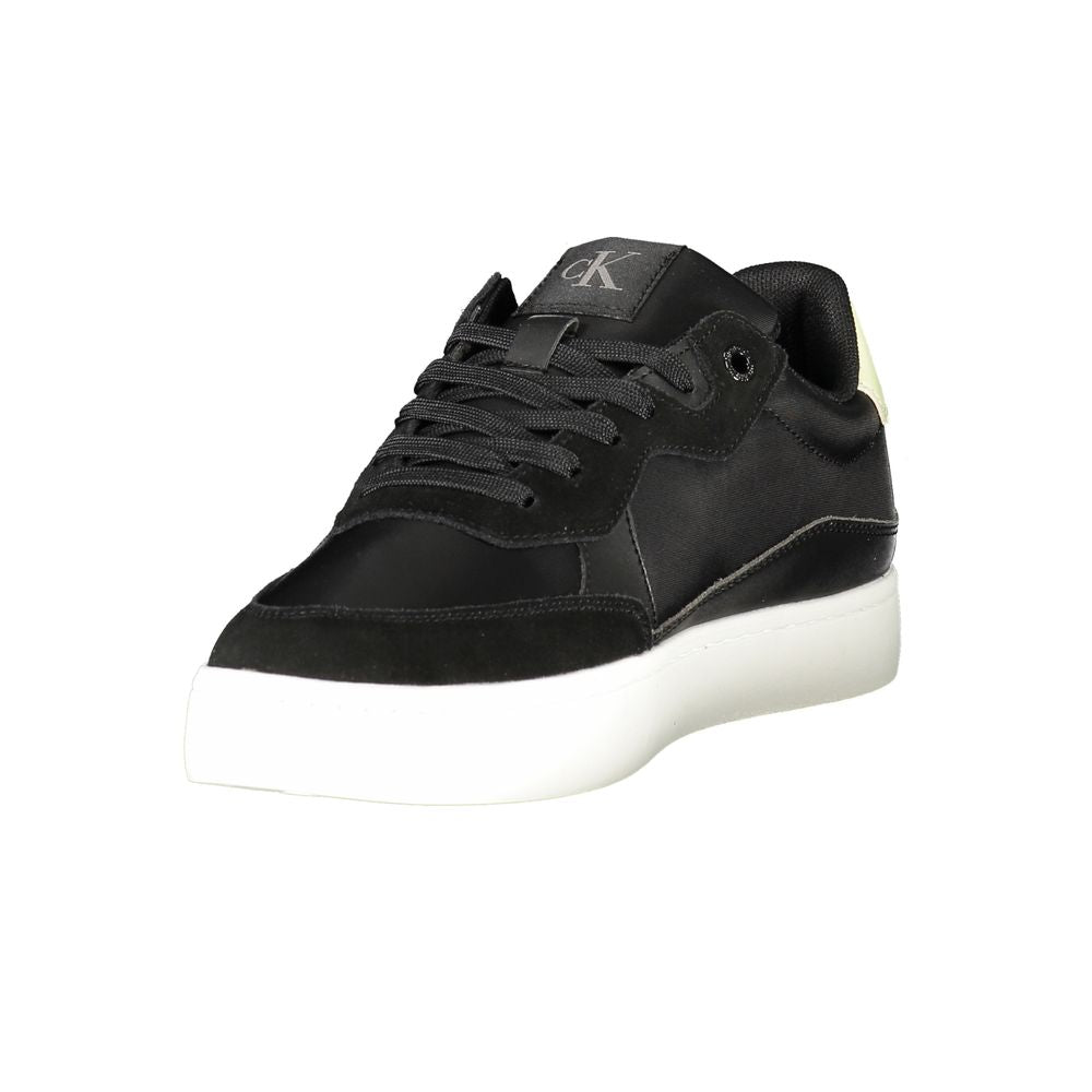 Calvin Klein Herren-Sneaker aus schwarzem Leder
