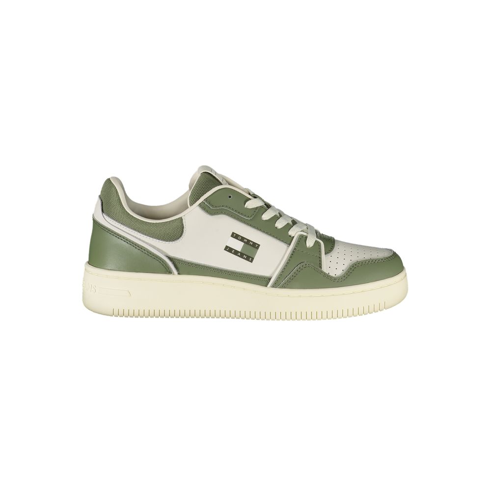 Tommy Hilfiger – Grüne Leder-Sneaker für Herren