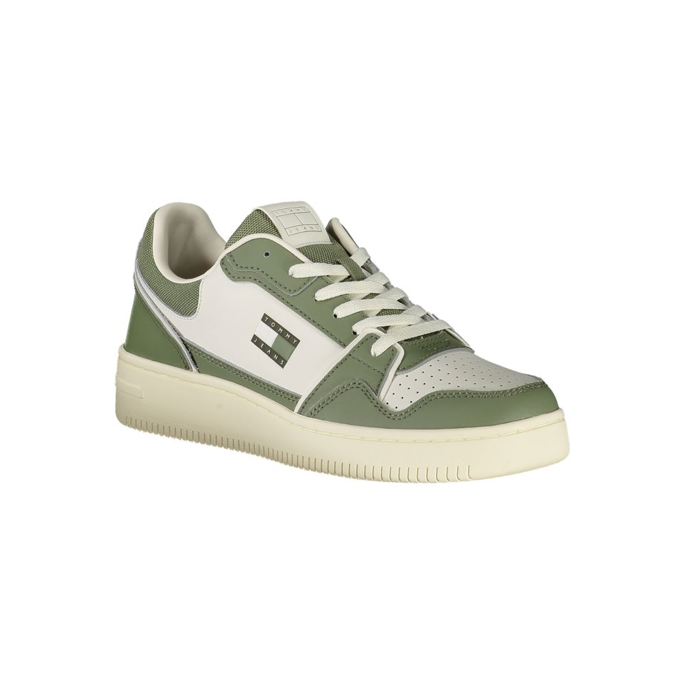 Tommy Hilfiger – Grüne Leder-Sneaker für Herren