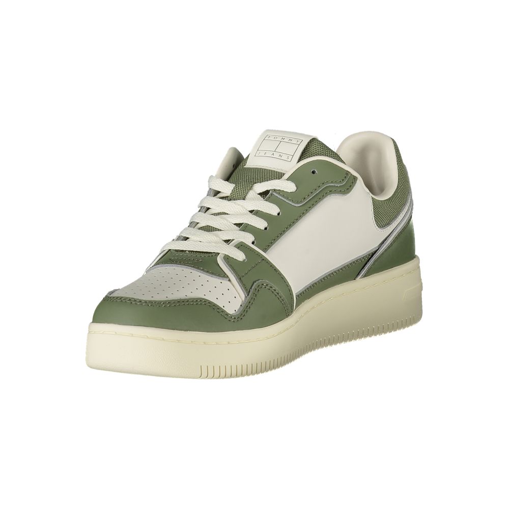 Tommy Hilfiger – Grüne Leder-Sneaker für Herren
