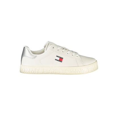 Tommy Hilfiger – Weiße Leder-Sneaker für Damen