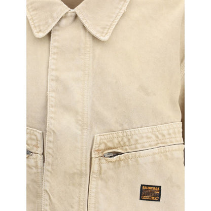Balenciaga Jeansjacke aus beiger Baumwolle