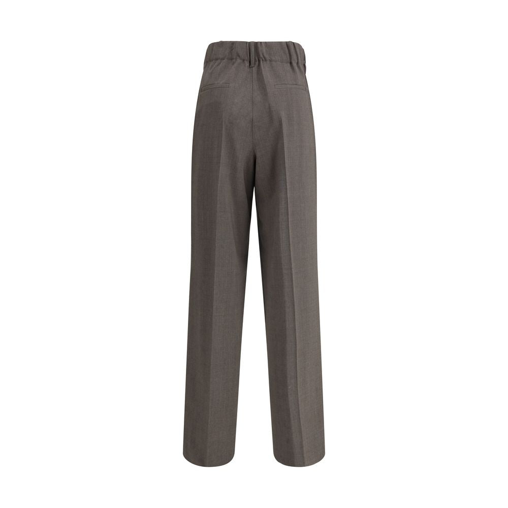 PAROSH Graue Elastan-Kleidungs-Hose