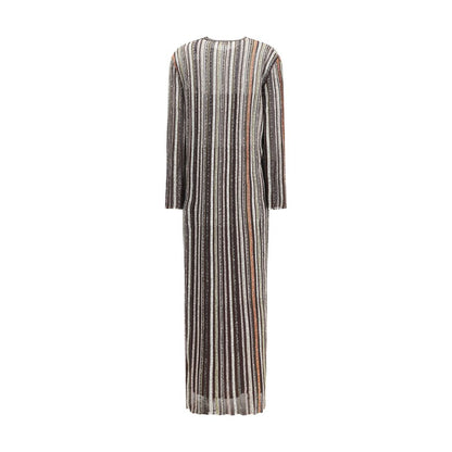 Missoni Gestreiftes langes Kleid mit Pailletten