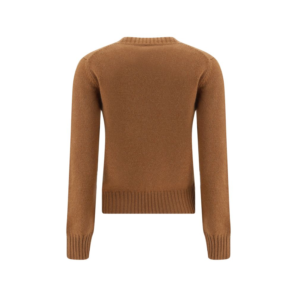 Ami Paris braunes Kaschmir-Sweatshirt