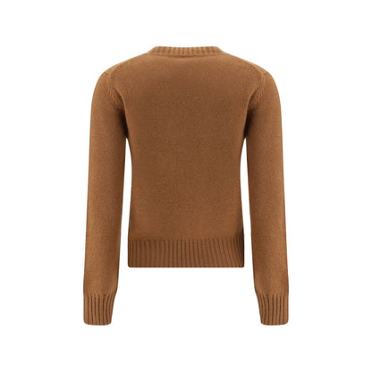 Ami Paris braunes Kaschmir-Sweatshirt