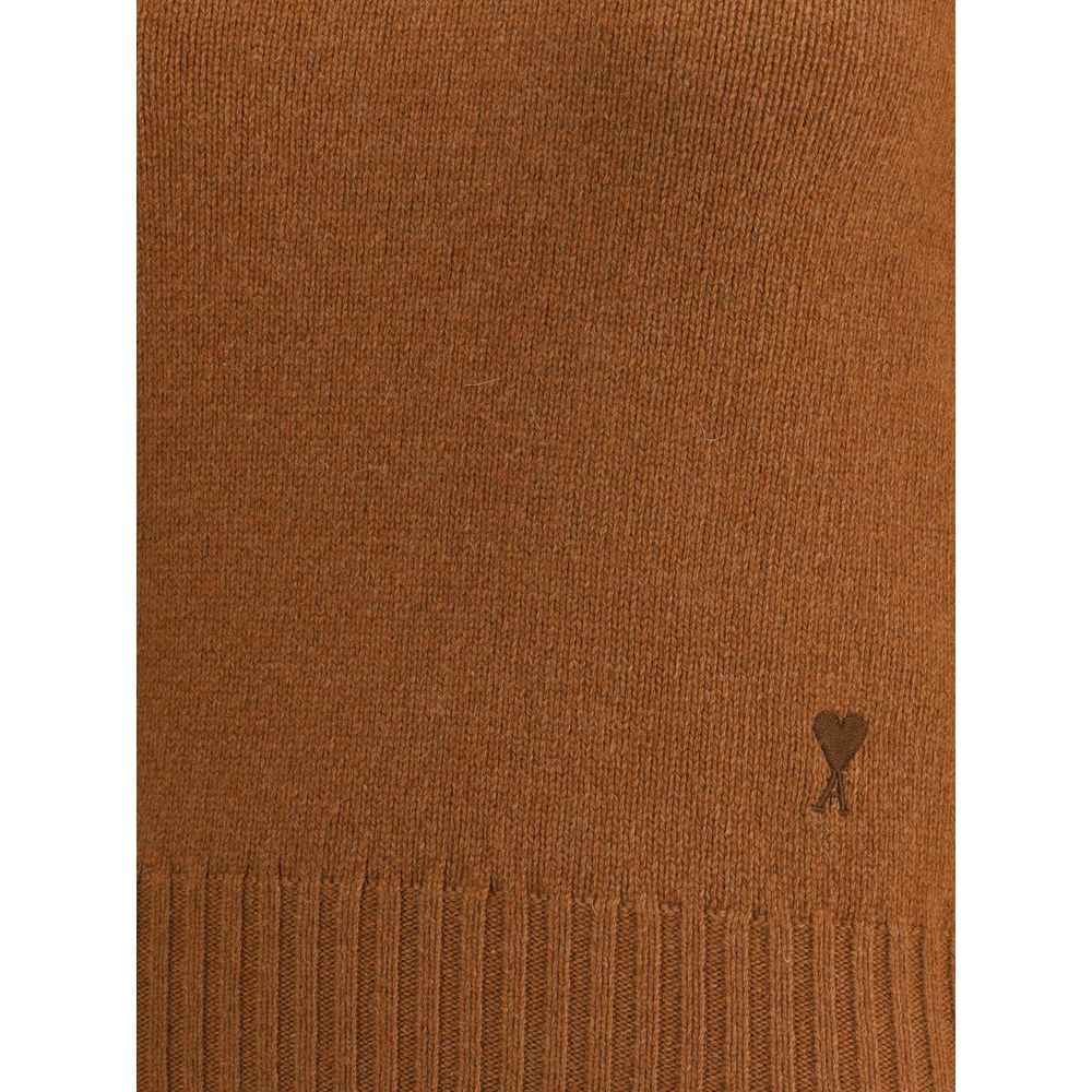 Ami Paris braunes Kaschmir-Sweatshirt