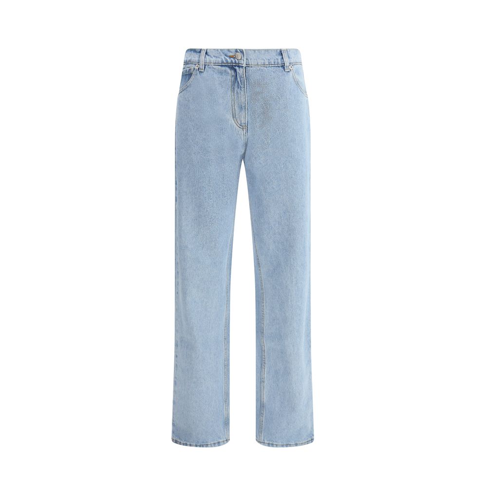 Magda Butrym Hellblaue Baumwoll-Jeans mit geradem Bein