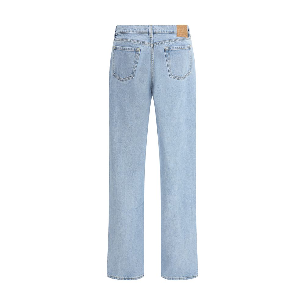 Magda Butrym Hellblaue Baumwoll-Jeans mit geradem Bein