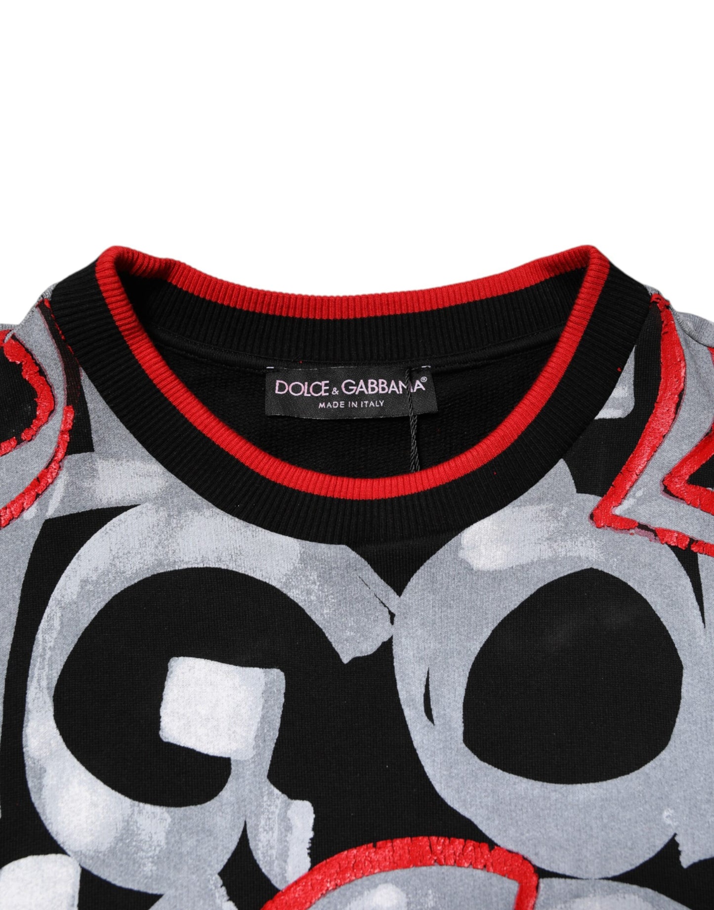 Dolce &amp; Gabbana – Mehrfarbiger Pullover mit Rundhalsausschnitt und Logo-Monogramm