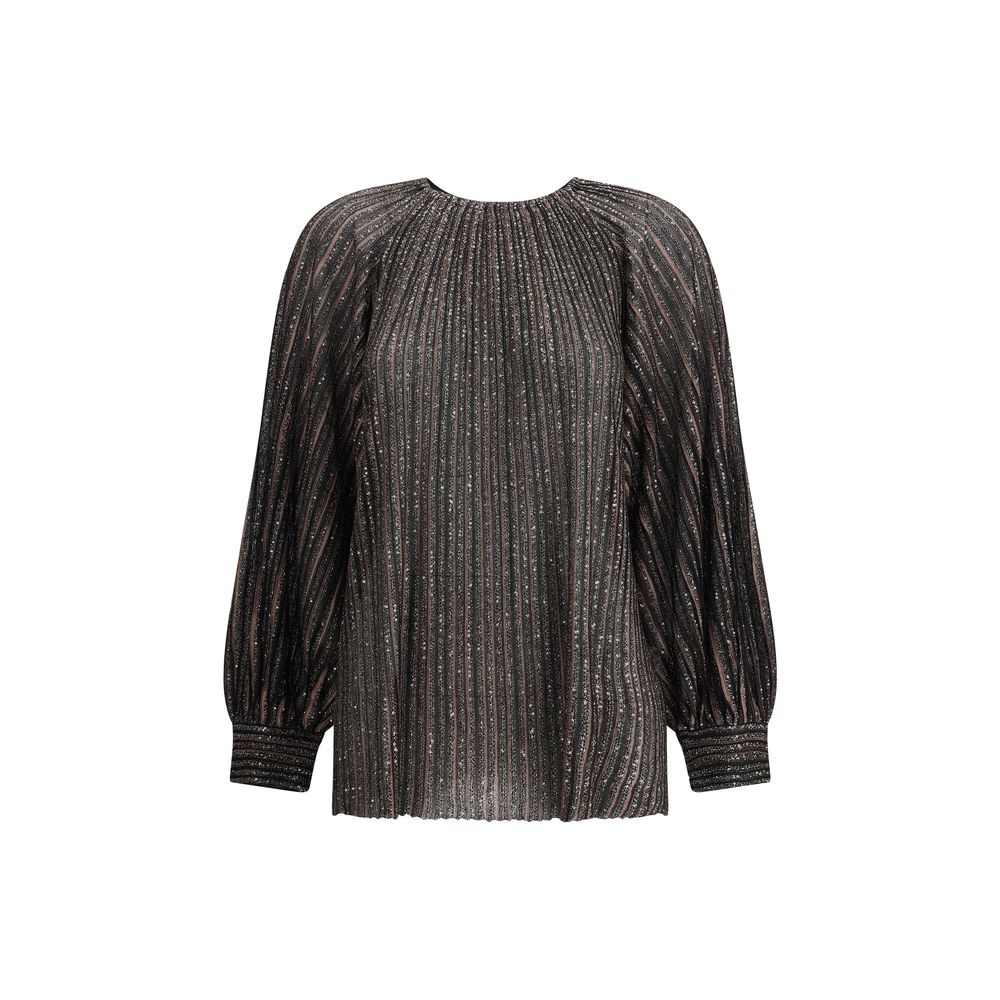 Missoni gestreifte Paillettenbluse