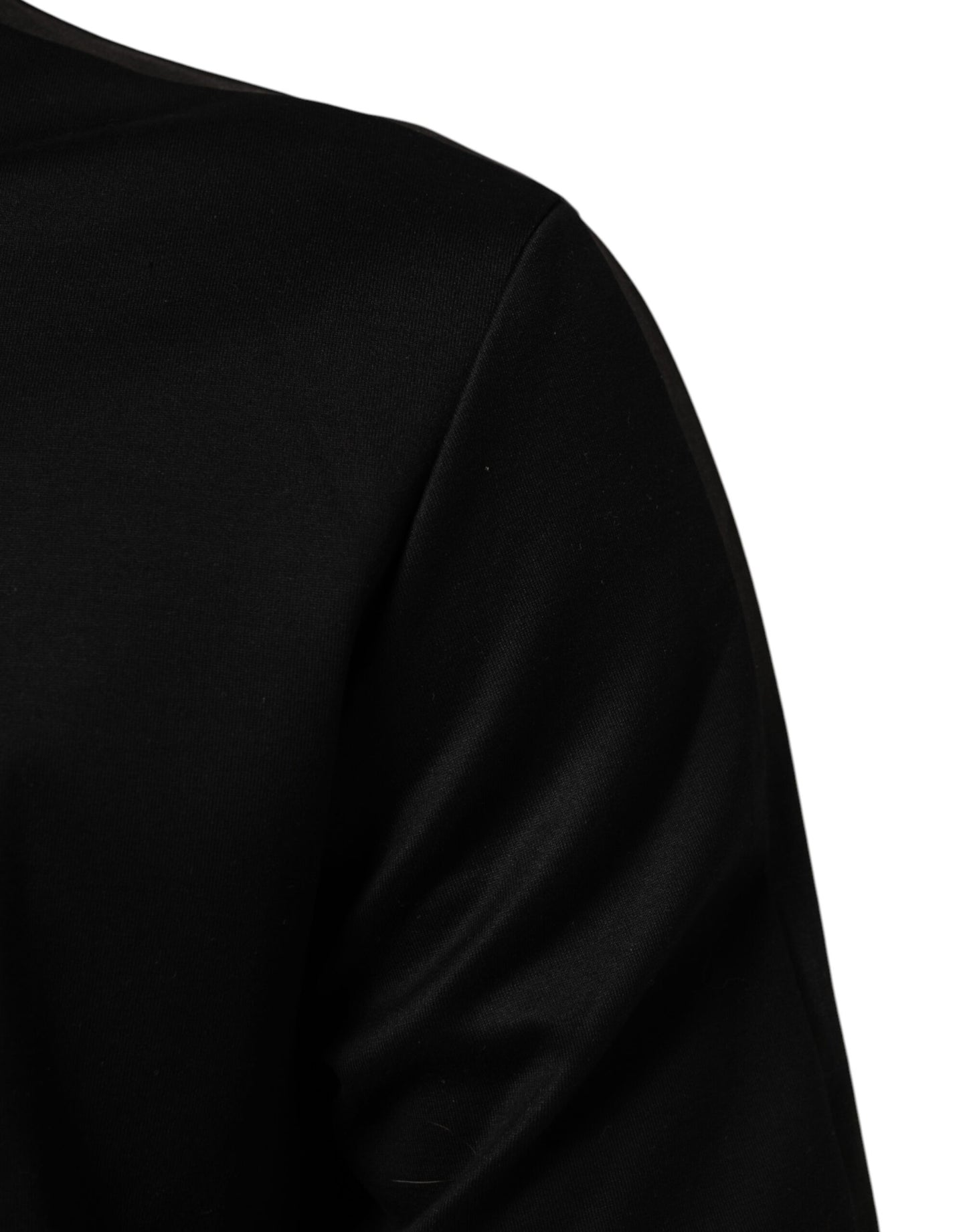 Dolce & Gabbana Black Cotton Logo Full Zip Men Bomber Jacket