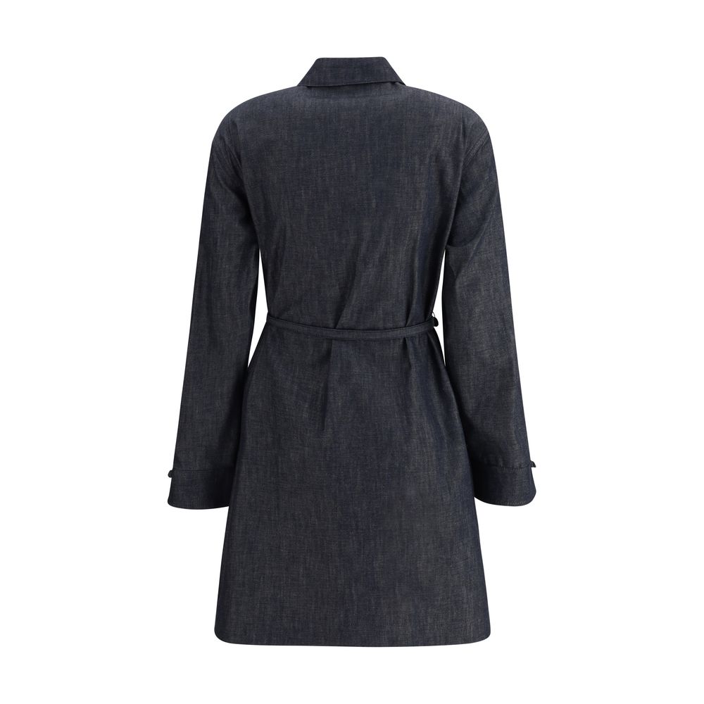 Fendi Blaues Baumwoll-Freizeitkleid