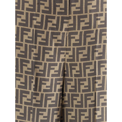 Fendi Braune Seidenhose für den Alltag
