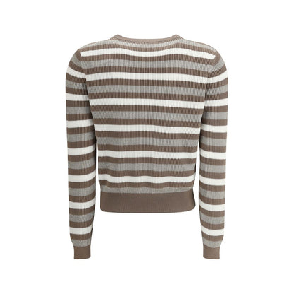 Brunello Cucinelli Funkelnder gestreifter Pullover
