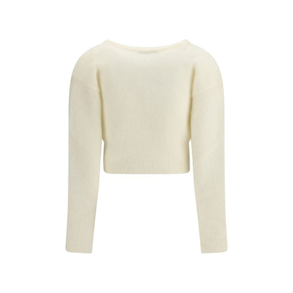 Alessandra Rich Weißer Mohair-Cardigan