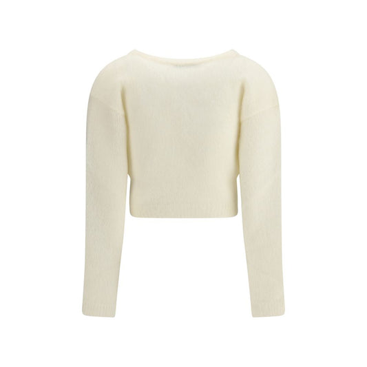 Alessandra Rich Weißer Mohair-Cardigan