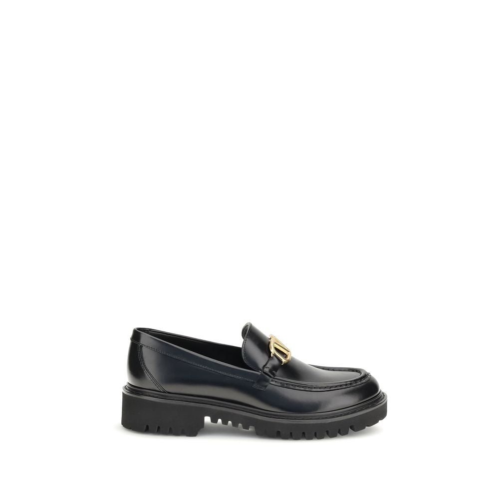 Valentino Garavani – Slip-On-Loafer aus schwarzem Leder