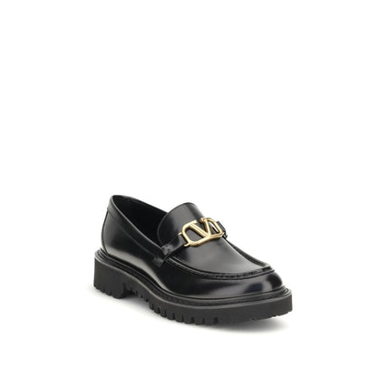 Valentino Garavani – Slip-On-Loafer aus schwarzem Leder
