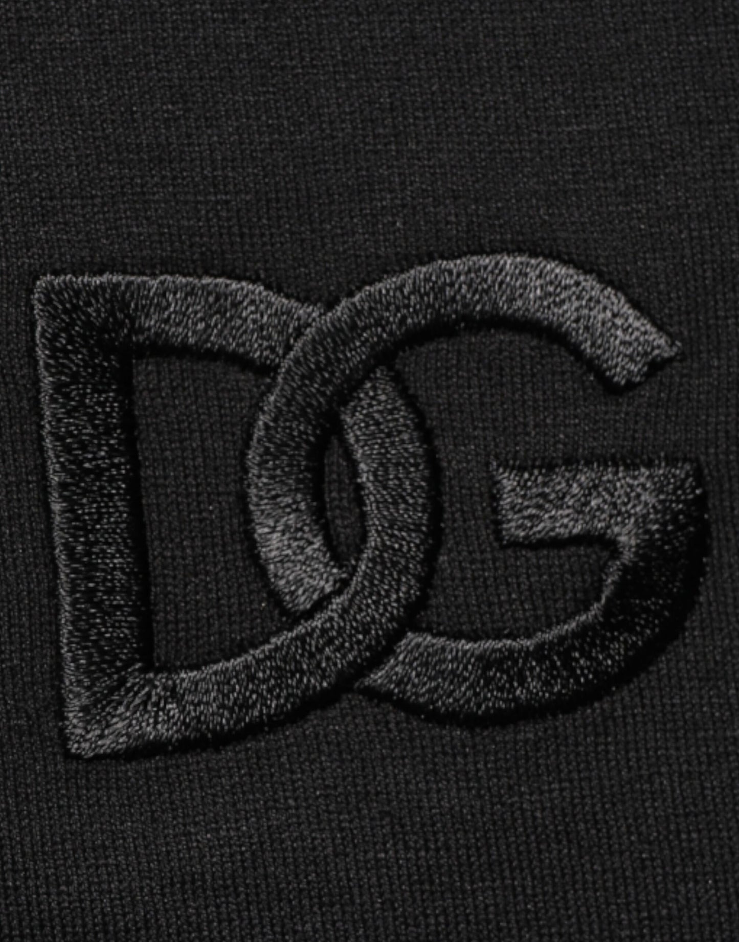 Dolce &amp; Gabbana – Schwarzes Baumwoll-T-Shirt mit DG-Logo-Stickerei auf der Tasche