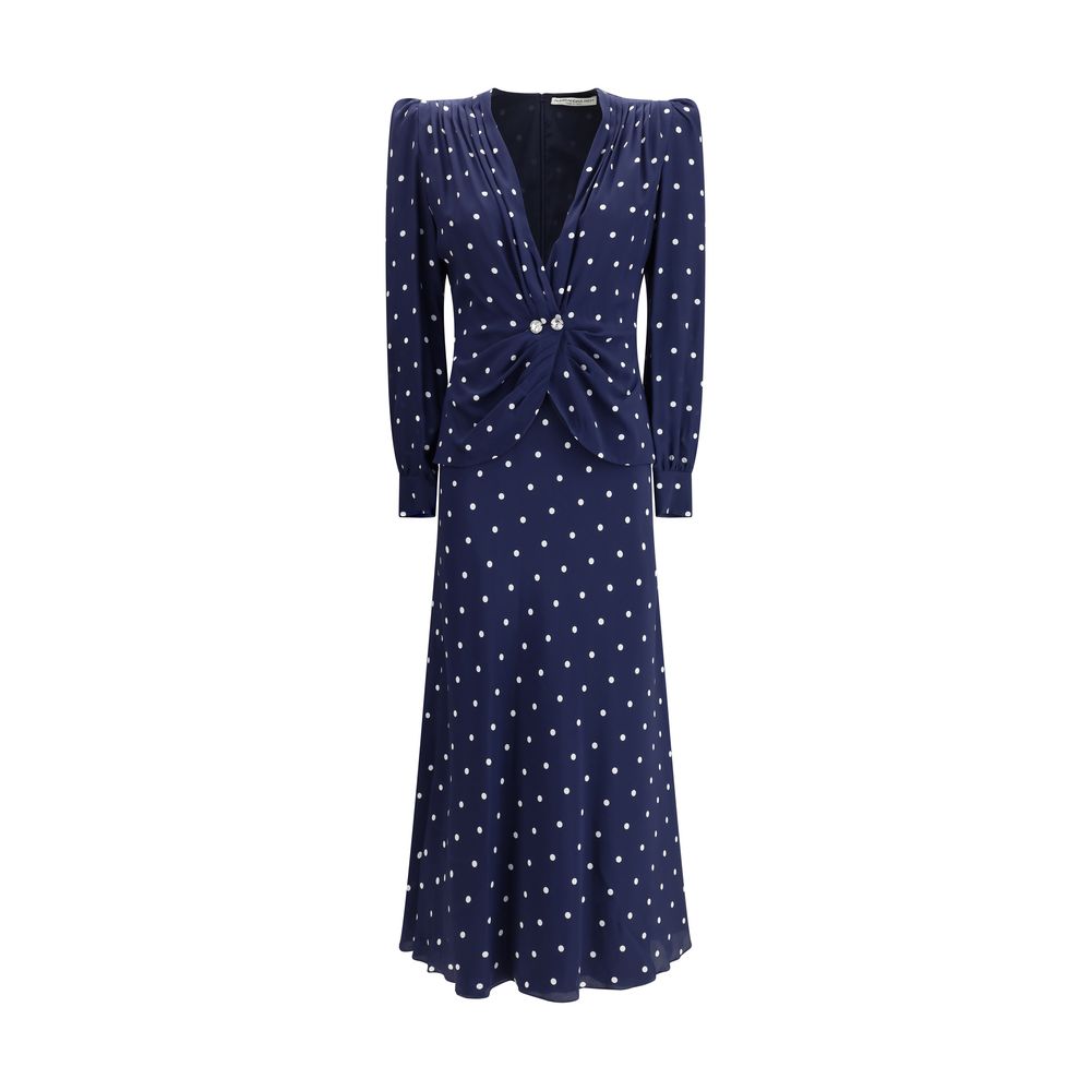 Blaues Cocktailkleid aus Seide von Alessandra Rich