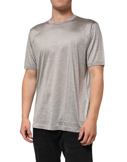 Dolce &amp; Gabbana Beige Haselnuss Baumwolle Kurzarm Shirt T-Shirt