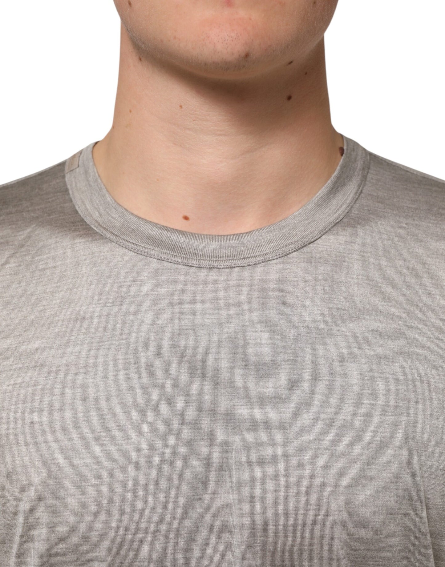 Dolce &amp; Gabbana Beige Haselnuss Baumwolle Kurzarm Shirt T-Shirt