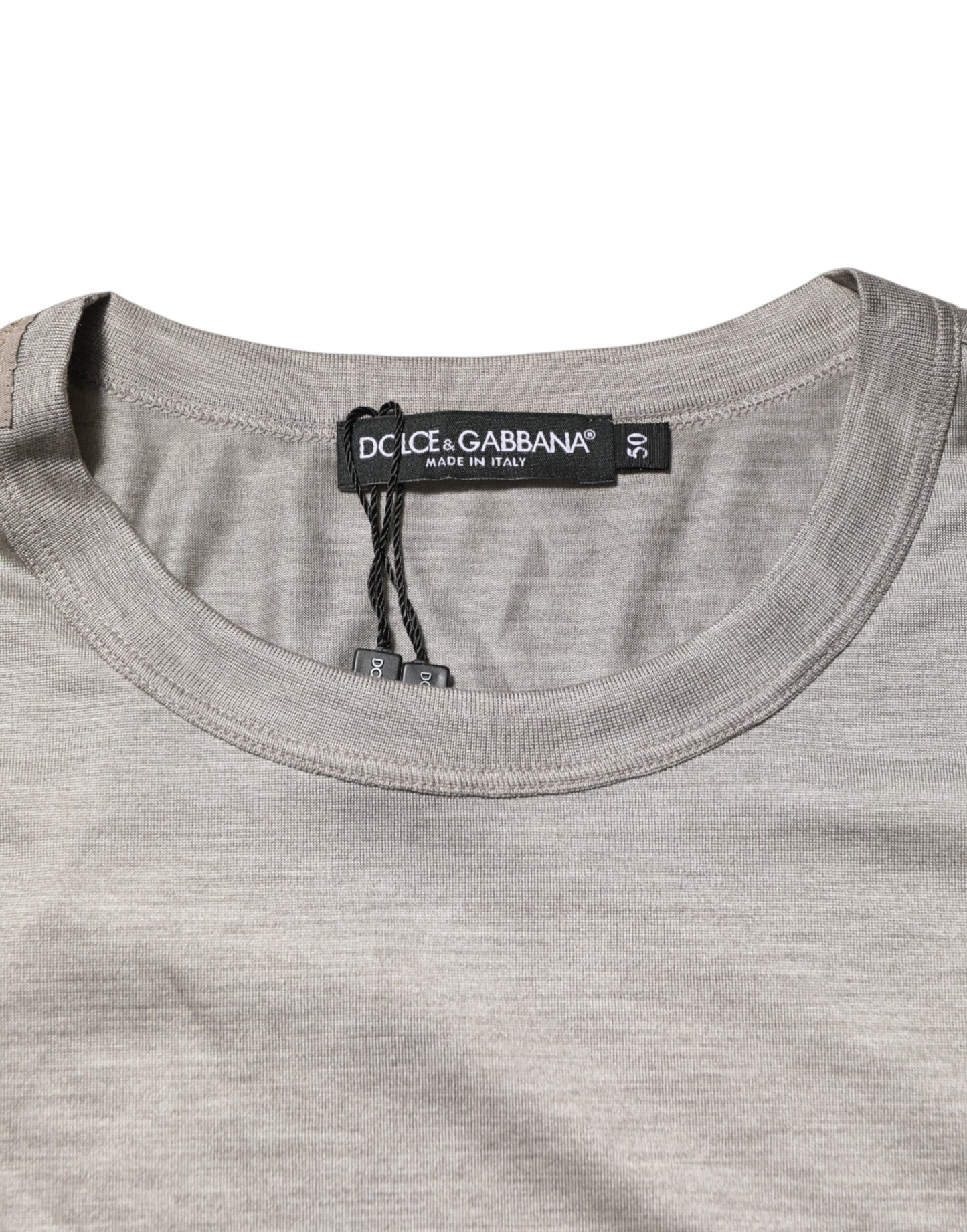 Dolce &amp; Gabbana Beige Haselnuss Baumwolle Kurzarm Shirt T-Shirt